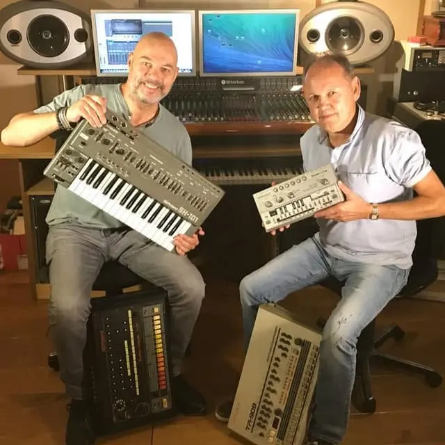 Dave Leatherman in the studio with gear